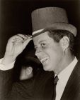 John F. Kennedy wearing a hat